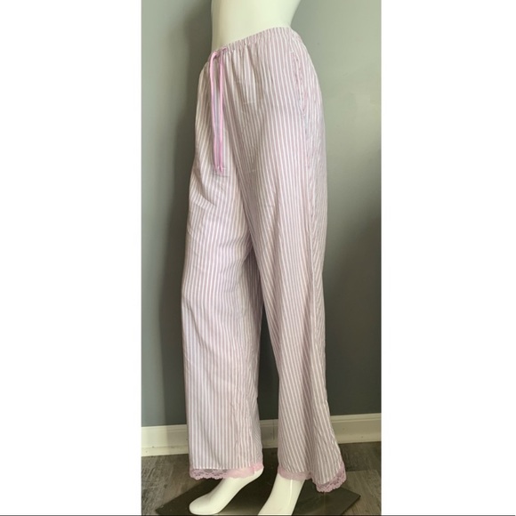 VS pink lace trim striped PJ pants - Picture 6 of 8